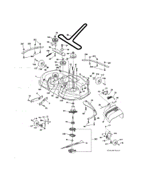 Mower Deck parts for Craftsman Front-Engine Lawn Tractor 917986411 from AppliancePartsPros.com
