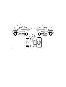 Decals parts for Craftsman Front-Engine Lawn Tractor 917986411 from AppliancePartsPros.com