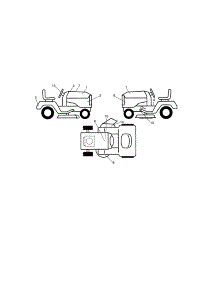 Decals parts for Craftsman Front-Engine Lawn Tractor 917986420 from AppliancePartsPros.com