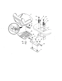 Seat parts for Craftsman Front-Engine Lawn Tractor 917986421 from AppliancePartsPros.com