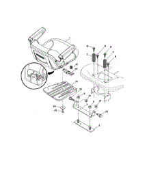 Seat parts for Craftsman Front-Engine Lawn Tractor 917986430 from AppliancePartsPros.com