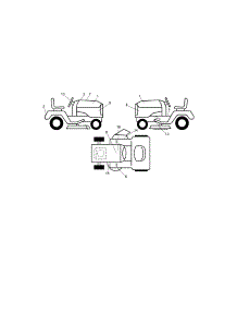 Decals parts for Craftsman Front-Engine Lawn Tractor 917986431 from AppliancePartsPros.com