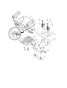Seat parts for Craftsman Front-Engine Lawn Tractor 917986440 from AppliancePartsPros.com