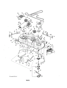 Mower Deck parts for Craftsman Front-Engine Lawn Tractor 917986441 from AppliancePartsPros.com