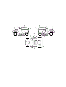 Decals parts for Craftsman Front-Engine Lawn Tractor 917986441 from AppliancePartsPros.com