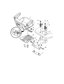 Seat Assembly parts for Craftsman Front-Engine Lawn Tractor 917986450 from AppliancePartsPros.com