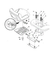 Seat parts for Craftsman Front-Engine Lawn Tractor 917986471 from AppliancePartsPros.com