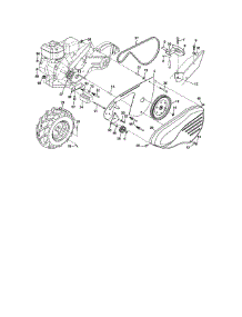 Mainframe, Left Side parts for Craftsman Rear-Tine Tiller 917986960 from AppliancePartsPros.com