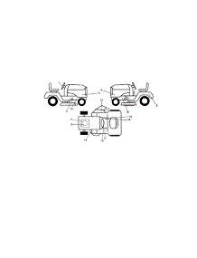 Decals parts for Craftsman Front-Engine Lawn Tractor 917988210 from AppliancePartsPros.com