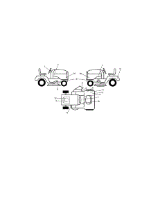 Decals parts for Craftsman Front-Engine Lawn Tractor 917988240 from AppliancePartsPros.com