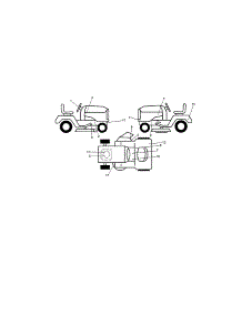 Decals parts for Craftsman Front-Engine Lawn Tractor 917988270 from AppliancePartsPros.com