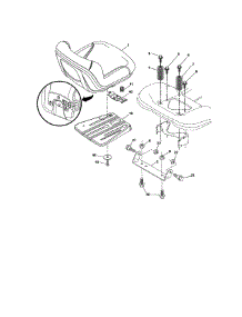 Seat Assembly parts for Craftsman Front-Engine Lawn Tractor 917989240 from AppliancePartsPros.com