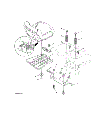 Seat Assembly parts for Craftsman Front-Engine Lawn Tractor 917989250 from AppliancePartsPros.com