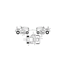Decals parts for Craftsman Front-Engine Lawn Tractor 917989250 from AppliancePartsPros.com