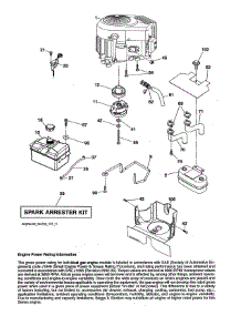 Engine parts for Craftsman Front-Engine Lawn Tractor 917989260 from AppliancePartsPros.com