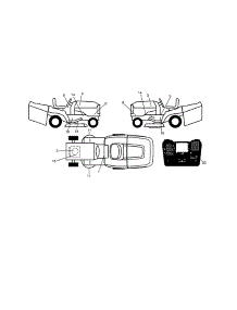 Decals parts for Craftsman Front-Engine Lawn Tractor 917989260 from AppliancePartsPros.com