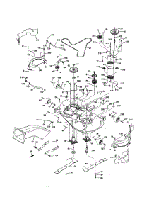 Mower Deck parts for Craftsman Front-Engine Lawn Tractor 917989850 from AppliancePartsPros.com