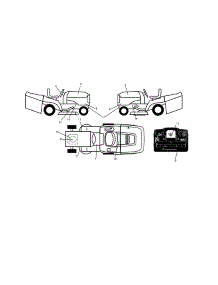 Decals parts for Craftsman Front-Engine Lawn Tractor 917989850 from AppliancePartsPros.com