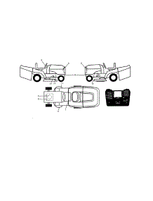 Decals parts for Craftsman Front-Engine Lawn Tractor 917989930 from AppliancePartsPros.com