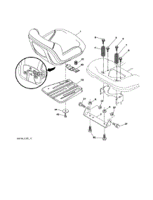 Seat Assembly parts for Craftsman Front-Engine Lawn Tractor 917990030 from AppliancePartsPros.com