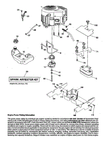 Engine parts for Craftsman Front-Engine Lawn Tractor 917990360 from AppliancePartsPros.com
