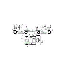 Decals parts for Craftsman Front-Engine Lawn Tractor 917990360 from AppliancePartsPros.com