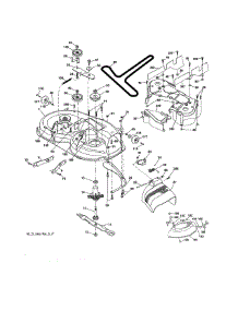 Mower Deck parts for Craftsman Front-Engine Lawn Tractor 917990370 from AppliancePartsPros.com