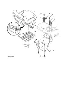Seat Assembly parts for Craftsman Front-Engine Lawn Tractor 917990370 from AppliancePartsPros.com