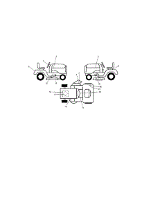 Decals parts for Craftsman Front-Engine Lawn Tractor 917990420 from AppliancePartsPros.com