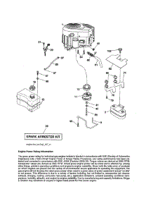 Engine parts for Craftsman Front-Engine Lawn Tractor 917990460 from AppliancePartsPros.com