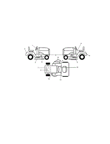 Decals parts for Craftsman Front-Engine Lawn Tractor 917990460 from AppliancePartsPros.com
