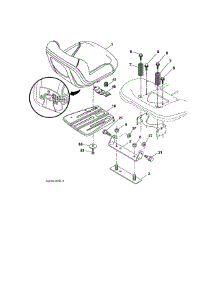 Seat Assembly parts for Craftsman Front-Engine Lawn Tractor 917990460 from AppliancePartsPros.com