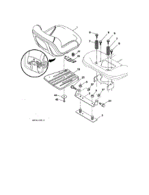 Seat Assembly parts for Craftsman Front-Engine Lawn Tractor 917990470 from AppliancePartsPros.com