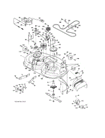 Mower Deck parts for Craftsman Front-Engine Lawn Tractor 917990470 from AppliancePartsPros.com