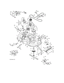 Mower Deck parts for Craftsman Front-Engine Lawn Tractor 917990480 from AppliancePartsPros.com