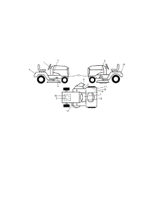 Decals parts for Craftsman Front-Engine Lawn Tractor 917990480 from AppliancePartsPros.com