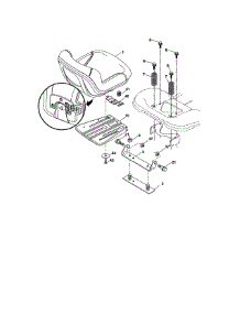Seat Assembly parts for Craftsman Front-Engine Lawn Tractor 917990640 from AppliancePartsPros.com