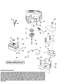 Engine parts for Craftsman Front-Engine Lawn Tractor 917991090 from AppliancePartsPros.com