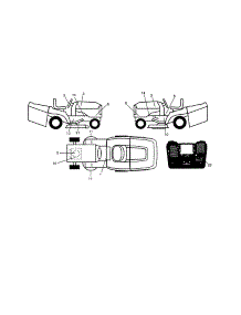 Decals parts for Craftsman Front-Engine Lawn Tractor 917991090 from AppliancePartsPros.com