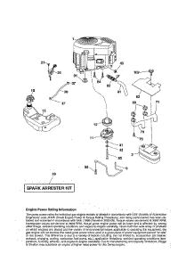 Engine parts for Craftsman Front-Engine Lawn Tractor 917991390 from AppliancePartsPros.com