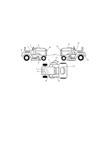 Decals parts for Craftsman Front-Engine Lawn Tractor 917991390 from AppliancePartsPros.com