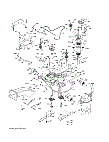 Mower Deck parts for Craftsman Front-Engine Lawn Tractor 917991450 from AppliancePartsPros.com