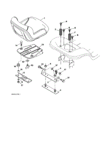Seat Assembly parts for Craftsman Front-Engine Lawn Tractor 917991450 from AppliancePartsPros.com