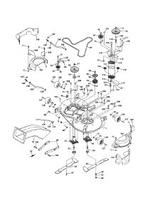 Mower Deck parts for Craftsman Front-Engine Lawn Tractor 917991451 from AppliancePartsPros.com