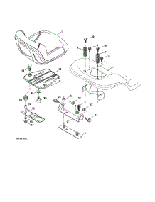 Seat Assembly parts for Craftsman Front-Engine Lawn Tractor 917991470 from AppliancePartsPros.com