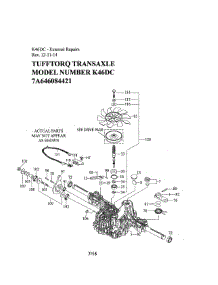 Transaxle parts for Craftsman Front-Engine Lawn Tractor 917991471 from AppliancePartsPros.com