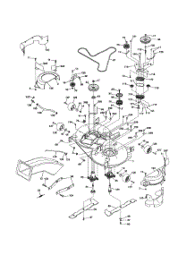 Mower Deck parts for Craftsman Front-Engine Lawn Tractor 917991471 from AppliancePartsPros.com