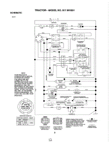 Schematic Diagram parts for Craftsman Front-Engine Lawn Tractor 917991651 from AppliancePartsPros.com