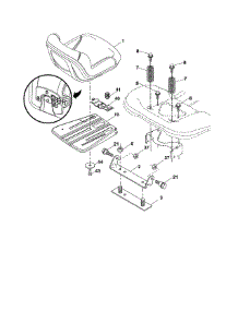 Seat parts for Craftsman Front-Engine Lawn Tractor 917992311 from AppliancePartsPros.com