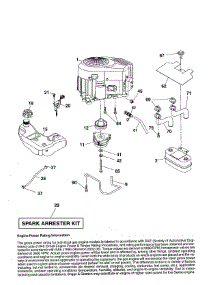 Engine parts for Craftsman Front-Engine Lawn Tractor 917992880 from AppliancePartsPros.com